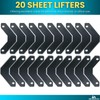 1InTheOffice Binder Sheet Lifters, 11" x 8-1/2", Black, 20 Pack
