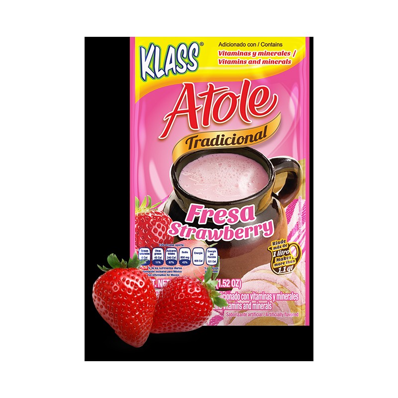 KLASS 12 PACK KLASS ATOLE TRADITIONAL STRAWBERRY/ ATOL TRADICIONAL DE
