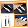 Vaguelly 2Pcs Metal Chicken Tweezers Compact Reusable Tweezers for Hair