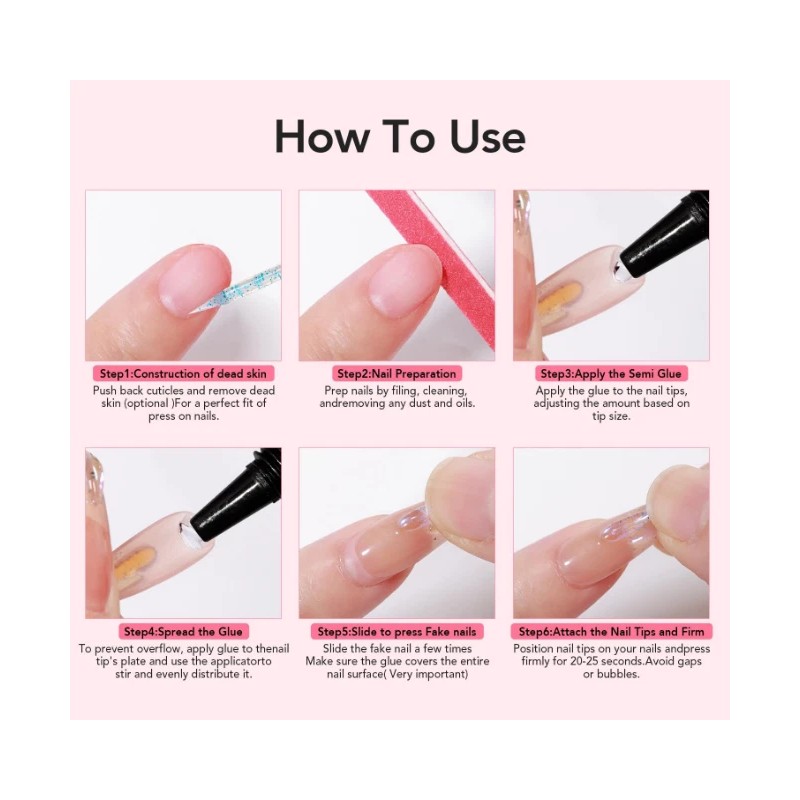 Newly Upgraded Quick Drying 10g Semi Solid Nail Glue with