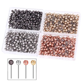 iwobi Pack of 800 Card Nail Plastic Head Push Pins with Steel Tip for Map and Cork Board 4