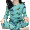 LittLong 12M-5Y - Conjunto de pijama de dinosaurio 100% algodón,