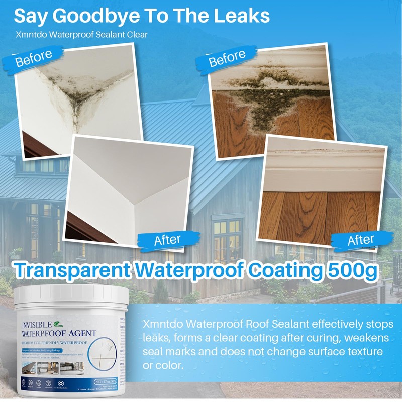 Xmntdo Invisible Waterproof Agent 17.6 Oz, Transparent Waterproof Coating Adhensive