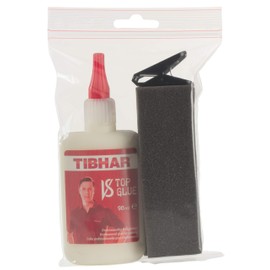 Tibhar Table Tennis Glue for Surfaces & Table Tennis Edge Tape | Glue Set VS Top Glue, 90 ml & Edge Tape Evolution, 5 m, 12 mm, Black