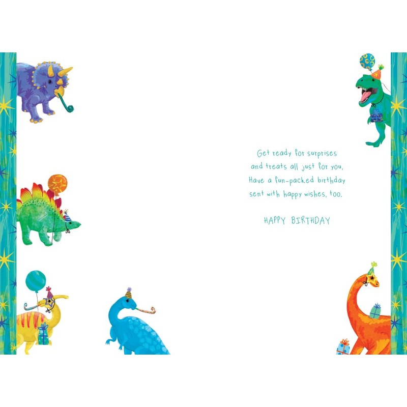 Nephew 6th Birthday Card Age 6 Dinosaurs 9" x 6"