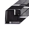 HISDERN Striped Wedding Tie Handkerchief Men's Necktie & Pocket Square