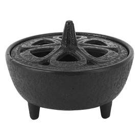 Pwshymi Cast Iron Incense Aromatherapy Burner for Home, Bathroom and Bedroom Decor, Ideal as Household Incense Holder and Container