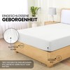 Utopia Bedding, Fitted Sheet, 120 x 190 cm, White, Oeko-Tex