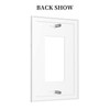 White Grey Marble Single Rocker Wall Plate Decorative Outlet Light