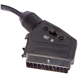 goobay Black 2 m - SCART Plug (21 Pin) to 3x RCA Male 2 Metres