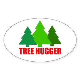 CafePress Tree Hugger Sticker Oval Car Bumper Sticker