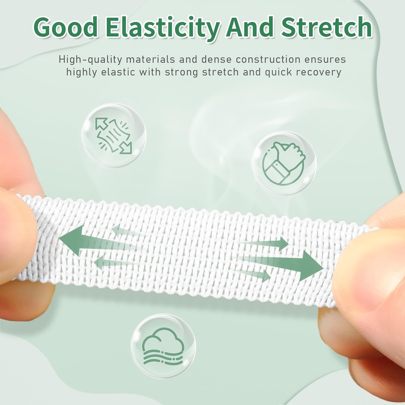 Rexero Elastic for Sewing,Heavy Stretch Wide Compression Band,3 Inch X