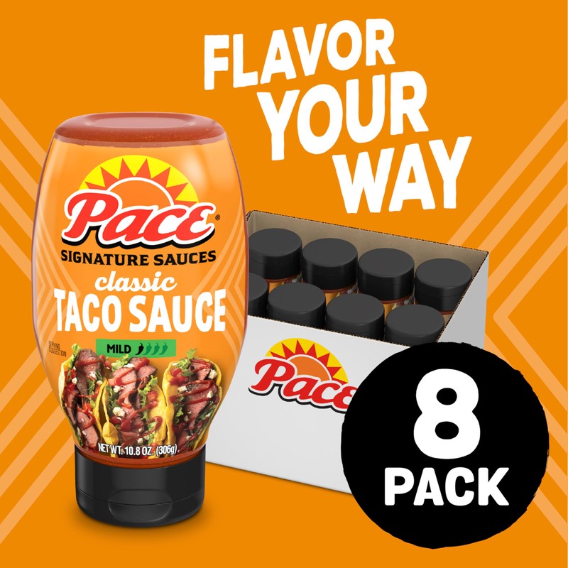 Pace Classic Taco Signature Sauce, 10.8 oz (8 Pack)