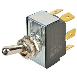 Carling Technologies Toggle Switch, Number of Connections: 6, Switch Function: On/Off/On - 2GM51-73