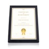 GraduatePro A4 Certificate Frame Black Graduation University with Mount Wood