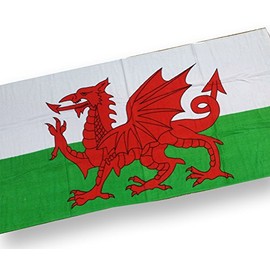 Welsh Wales Cymru Flag Beach bath Towel