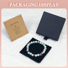 Fmeida Birthday Gifts for Women - Natural Stone Stretch Bracelets for 21th 30th 35th 40th 50th 60th 65th 80th - Perfect for Teacher Appreciation Anniversary Retirement Gift for Mom Grandma Women