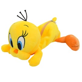 NICI Looney Tunes Tweety Figure Pen Pouch Plush Stationery Pencil Case