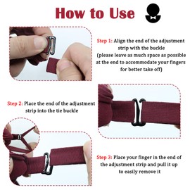 Luckyvestir Solid Color Bow Tie, Pre-Tied Adjustable Bowtie for Men