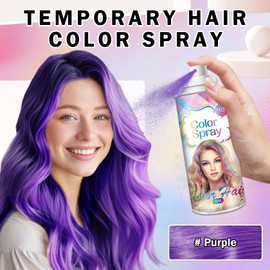 DAMUSI Purple Hair Spray Color Temporary,One-time Use Washable Temporary Hair Dye for Women Kids,120ML (Purple Hair Spray)