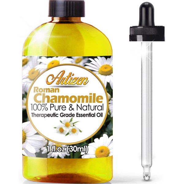 Artizen Roman Chamomile Essential Oil (100% Pure & Natural - UNDILUTED) Therapeutic Grade - Huge 1oz Bottle - Perfect for Aromatherapy, Relaxation, Skin Therapy & More!