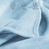 WAVVE Fleece Blanket Sofa Throw Light Blue 4ft x 5ft