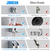 JONKEAN Chrome Handheld Shower Head Holder with 2 Hanger Hooks