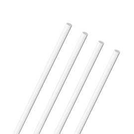 QUARKZMAN Pack of 4 Acrylic Round Rod PMMA Rod Solid Plastic 3 mm Diameter 200 mm Length for Plant Stakes Curtain Handles for Holding DIY Work [Transparent]