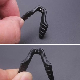 Eyeglass Saddle Bridge Nose Pads,Eyeglass Glasses U Shape Nose Pads Nose Piece,Anti Slip Screw in Nosepad for Sunglass Sport Glasses (Black, One size)
