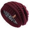 FURTALK Winter Beanie Hat for Women Satin Lined Cable Knit