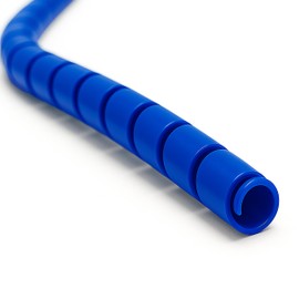 Electriduct 1/2 Inch Heavy Duty Spiral Wrap HDPE Flexible Plastic Cable Sleeve Hose Protector 10 Feet - Blue