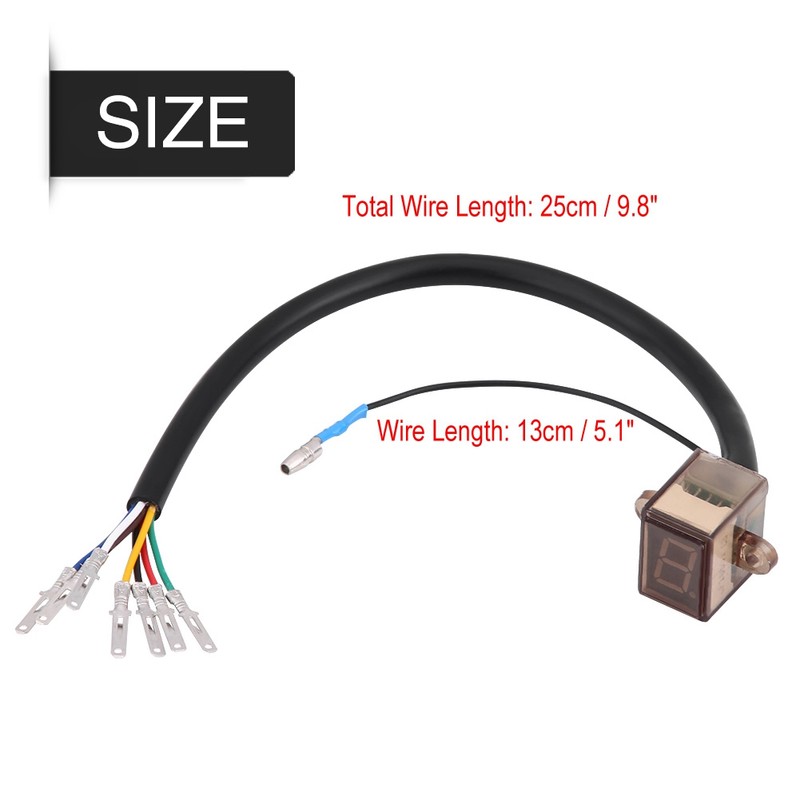 Universal Motorcycle 6 Speed Digital Gear Indicator Shift Lever Sensors