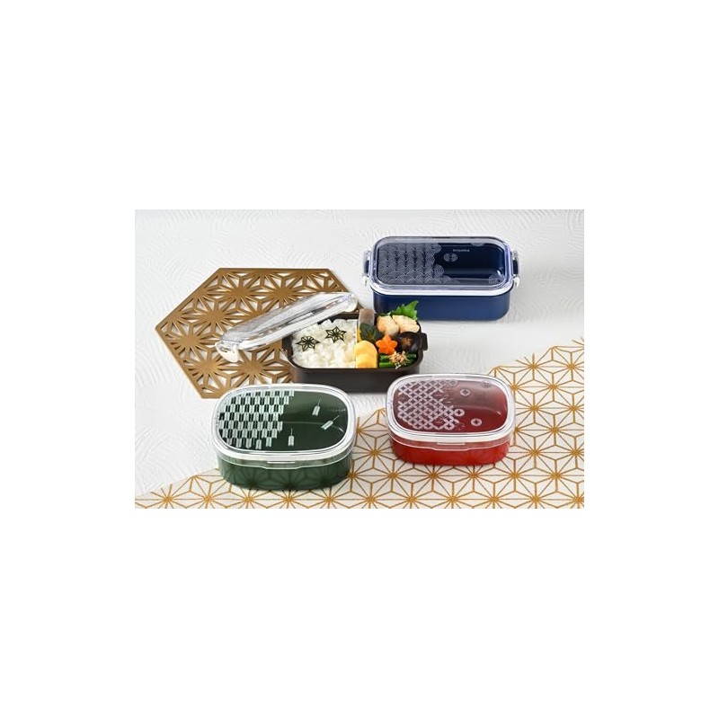 Tatsumiya 30441 Japanese Pattern Fred Long Rectangular Lunch Blue Sea