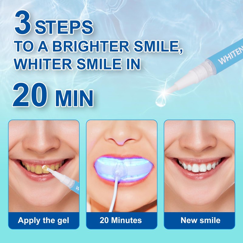 Shynova Teeth Bleaching Set for White Teeth: Teeth Whitening Kit