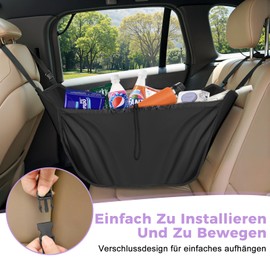 Babenest Autositz Organizer, Große Kapazität Auto Rücksitz Hängende Tasche, Klappbare Car Seat Kofferraum Reisetasche für alle Fahrzeuge, Tragbare Einkaufs Schultertasche für Kinder
