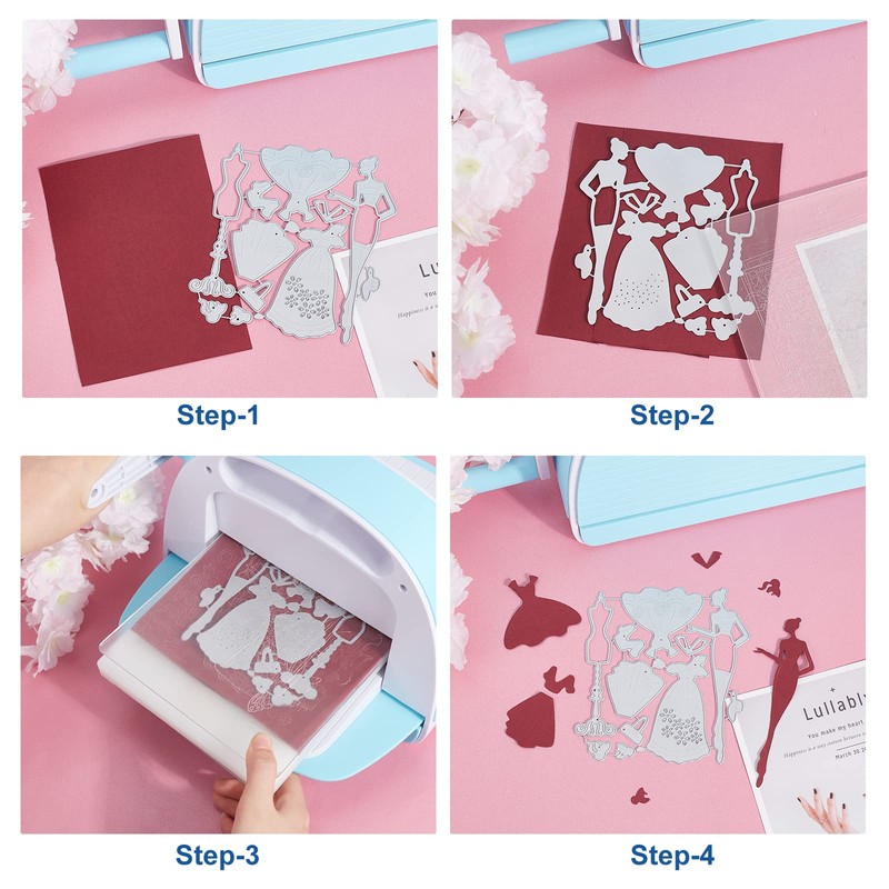 GLOBLELAND Dress Lady Metal Cutting Dies Stencils Dress Metal Die