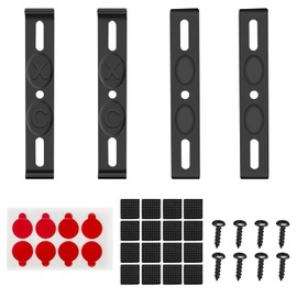 2 STK Kennzeichenhalter Rahmenlos schwarz, Rahmenlose Kennzeichenhalter Nummernschildhalter für 110mm EU-Autokennzeichen und 16 STK 20 * 20 * 4mm Eva-Pads, Nicht für Österreich (mit Schrauben)