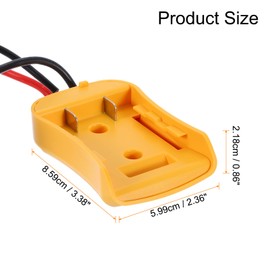 HARFINGTON Battery Adapter Converter for DIY Rc Car Truck Toys' 20V Battery, Battery Conversion Kit with 12AWG Wire, Wire Terminal, 1 Set 6pcs, Yellow