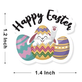 450 PCS Easter Bunny Rabbit Stickers 4 Design,Cute Small Business Envelopes Stickers for Handmade Goods/Bags Business Packages,Easter Day Theme Small Shop Business Stickers for Envelopes Seals - Egg