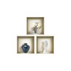 HomeRoots Set of Three Ren Faux Niche 3D Peel and
