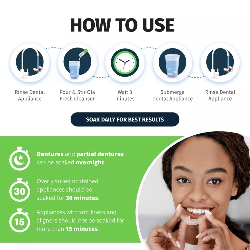 TCS Fresh Dental Appliance Cleaner Set - 6 Month Supply