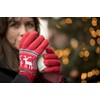 EEM X-Mas Women's Knitted Cotton Gloves with Thinsulate Thermal Lining