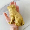 Pewery Golden Dog Statue, Animal Figurine Home Decor, Dog Sculpture