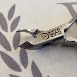 Bianco Instruments 4" Half-Jaw Cuticle Nipper Made in the USA, Single Spring