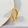 Degolso 2Pcs 14K Gold Plated Stackable Rings for Women Men