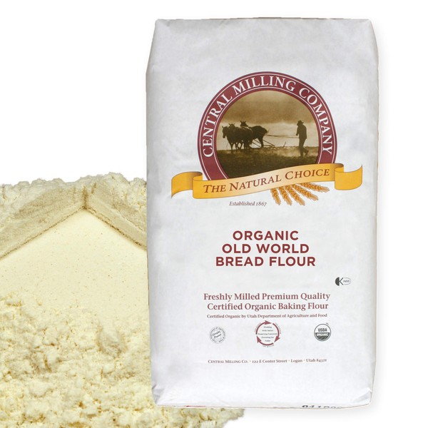 CENTRAL MILLING 100% Organic Artisan Bread Flour - 25 lbs - Old World