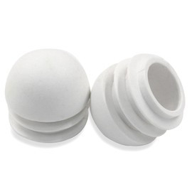 16PCS 7/8" Round end caps, Plastic Chair Glides, 22 mm Chair Leg end caps, Tube Insert for Furniture - Floor Protectors, (White)