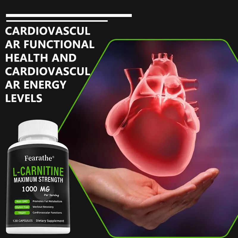 L-Carnitine 1000mg Maximum Strength Capsules - Non-GMO and Gluten Free