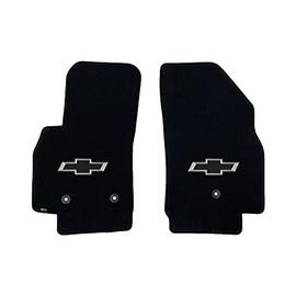 Lloyd Mats Custom-Fit Carpeted Floor Mats Premium Luxury Car Floor Liners for Chevy Spark (No EV) 2016-On Charcoal - 3D Black Bowtie (Charcoal, 2PC - Fronts)