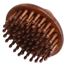 NOLITOY Natural Wood Scalp Massager Brush Comb Head Massage Tool for Scalp Scrub Ergonomic Wooden Hair Massager Tool